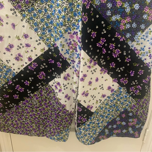 NEW Boohoo Sleeveless Mixed Floral Jumpsuit Patchwork Wide Leg Cropped - Picture 11 of 16